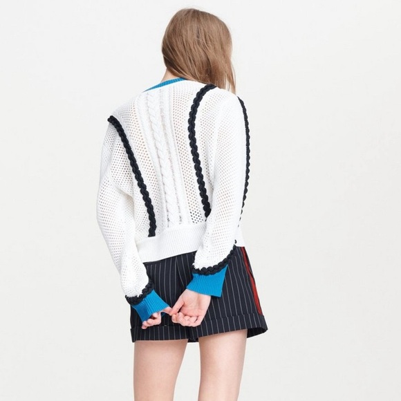 rag & bone Celina Cotton Crew in White Size XXS - Picture 3 of 14